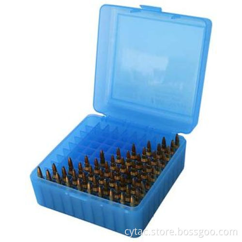 100 Rounds Plastic Ammo Case L12xW12xH4.5cm